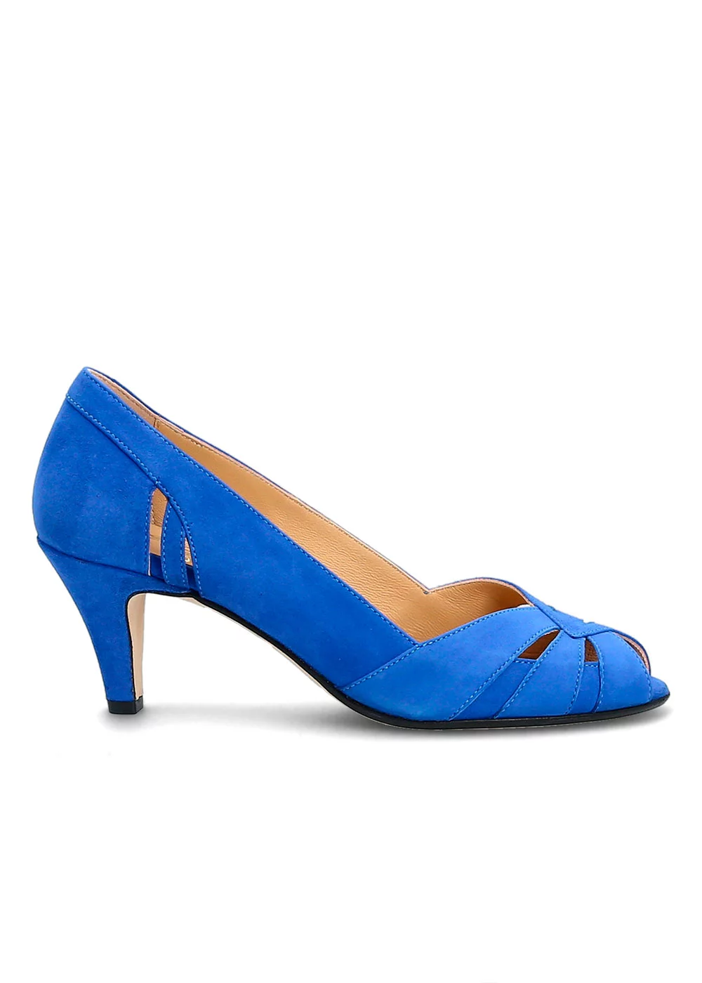 ESCARPIN BELINE VELOURS BLEU