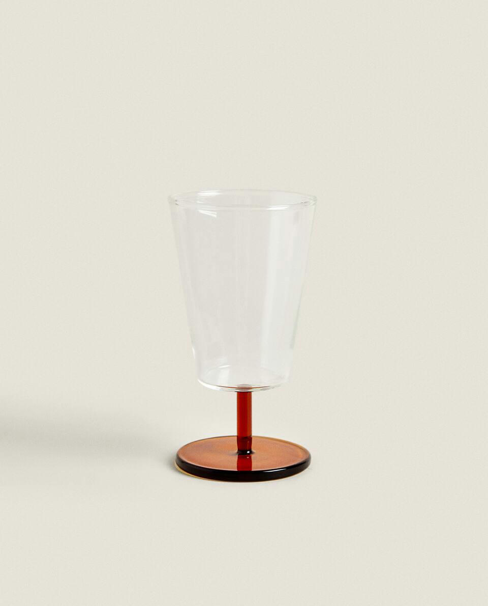Copo de borosilicato com haste colorida