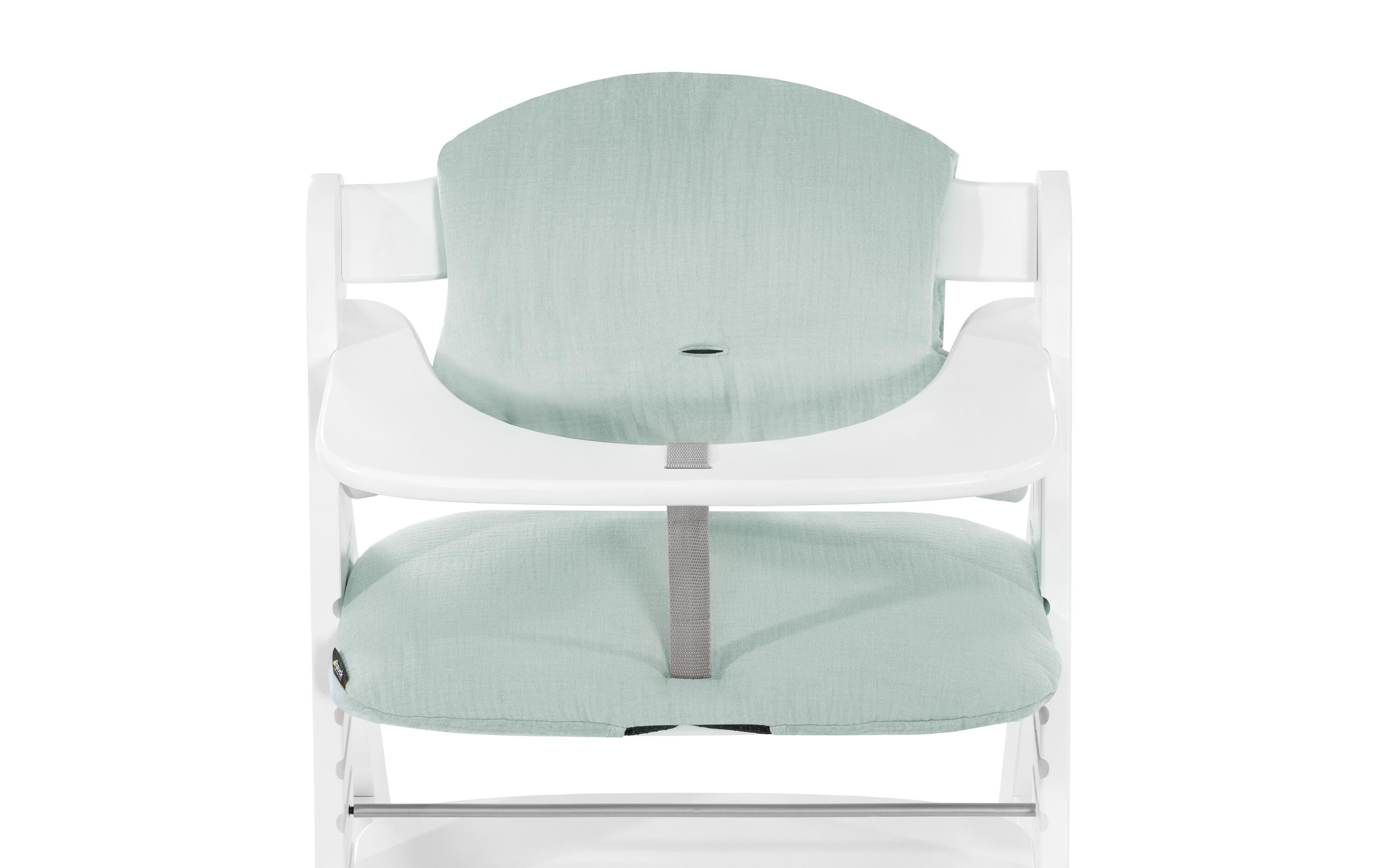 Sitzkissen Select Muslin Mint zu Alpha+Hochwertige Hochstuhlauflage