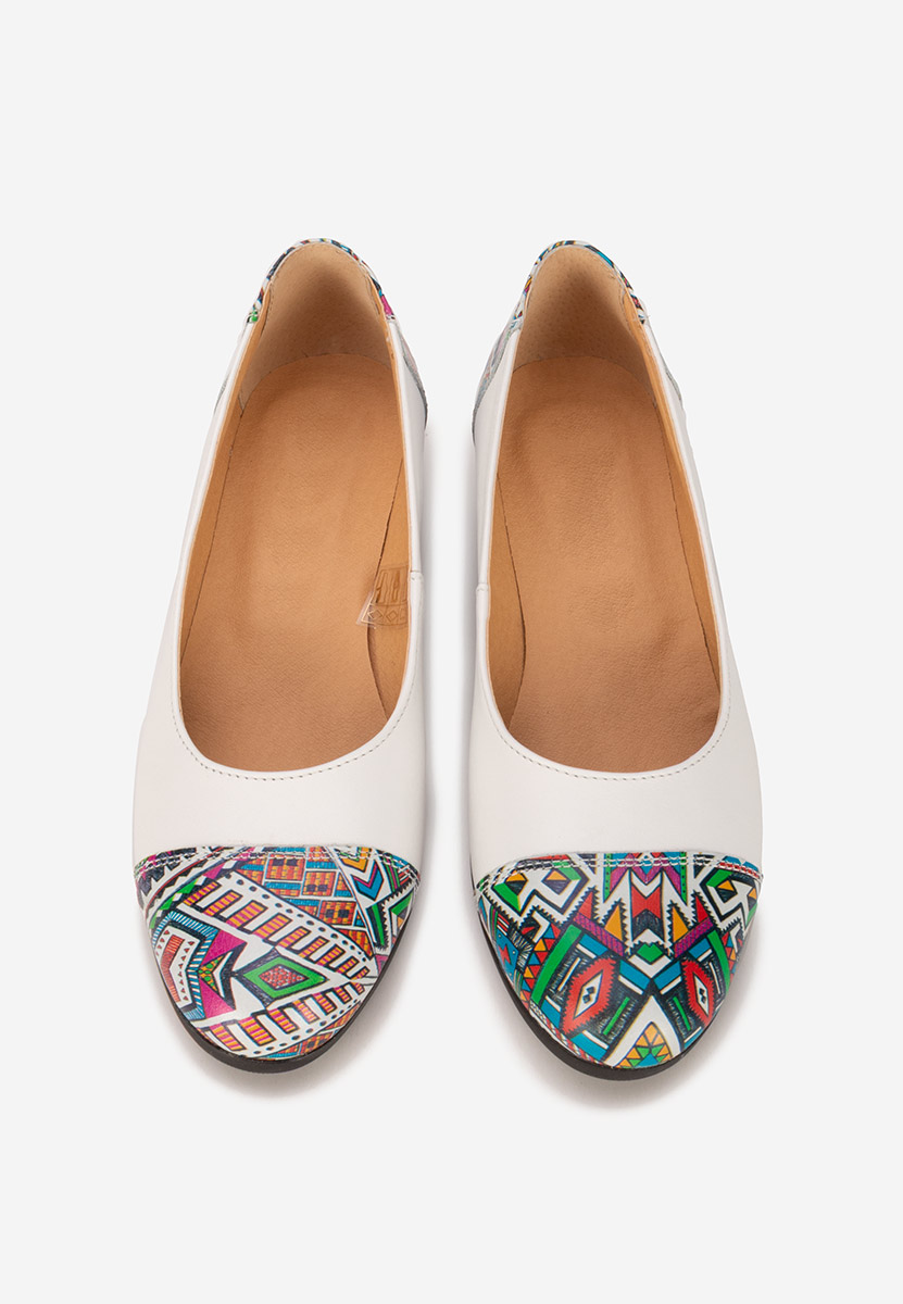 Chaussures femme en cuir blancs Selinna