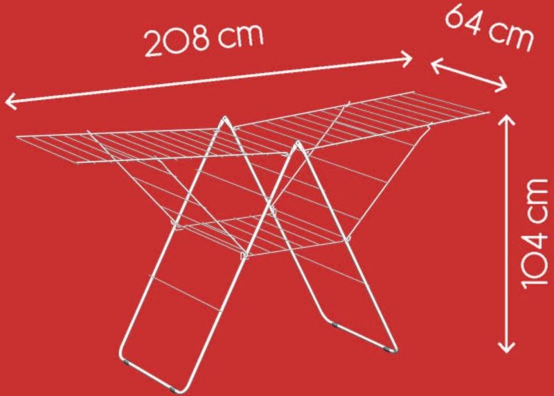 Metaltex - Amsterdam - Droogrek - Geplastificeerd Staaldraad - 32 Meter Drooglengte