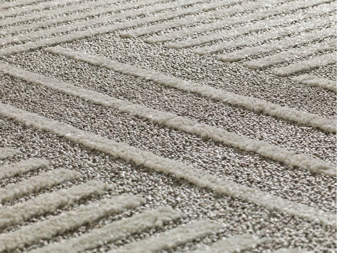 Tapis intérieur - géométrique - beige - 160 x 230 cm - PAULA