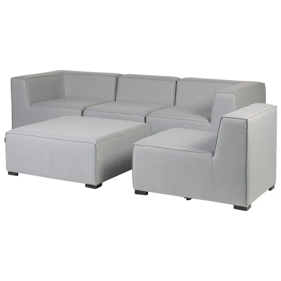 AREZZO - Tuinbank voor 4 - Lichtgrijs - Polyester