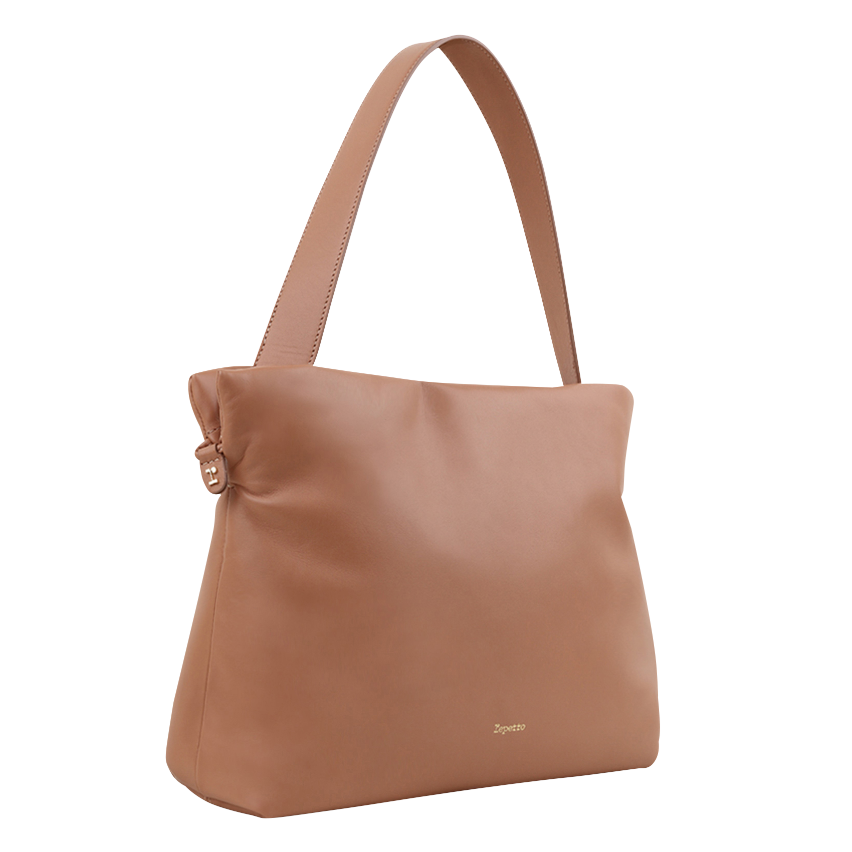 PLUME - Sac porté épaule en cuir | Beige