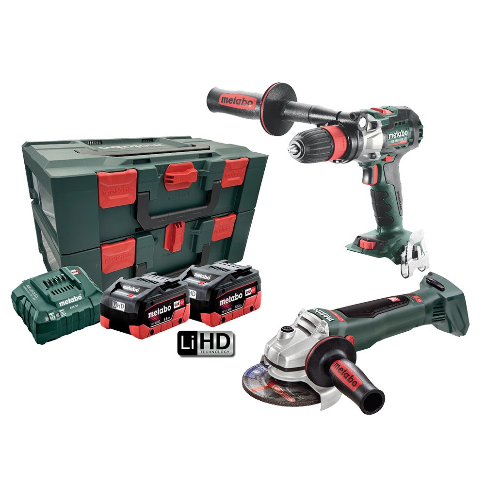 METABO 18V Brushless 2 Piece 2 x 5.5Ah Combo Kit AU68203450
