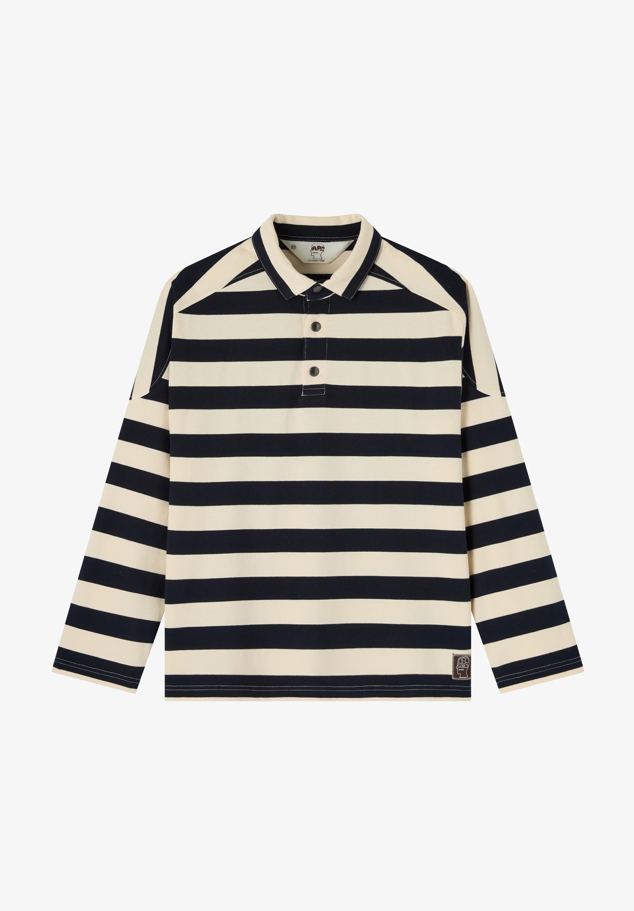 polo APC x BRAINDEAD - Dark navy/blanc