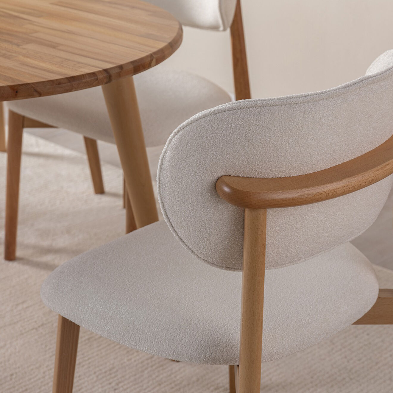 Homitis 2 Chaises Soli hêtre - 50x50x84 cm