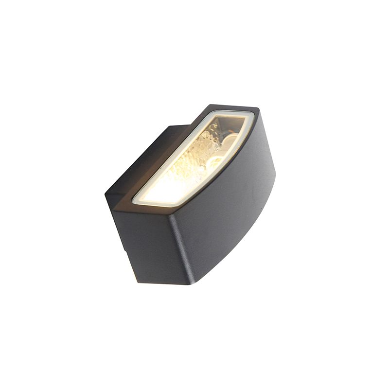 Modern buitenwandlamp grafiet 14,3 cm IP44 - Latina