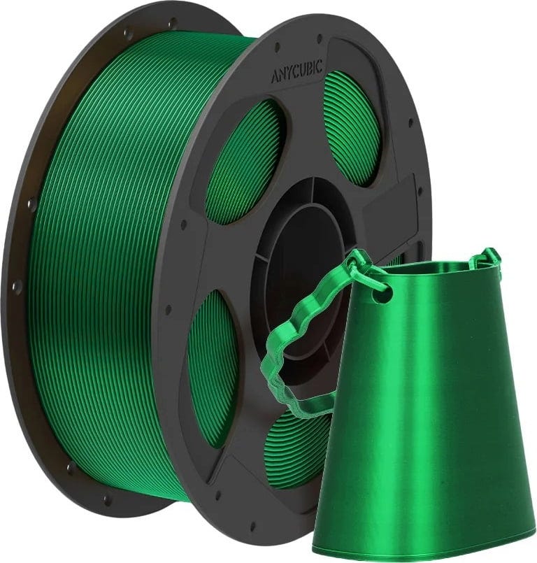 Anycubic  PLA Silk Christmas Green, 1,75 mm / 1000 g    Filament mit seidiger Brillanz in Christmas Green