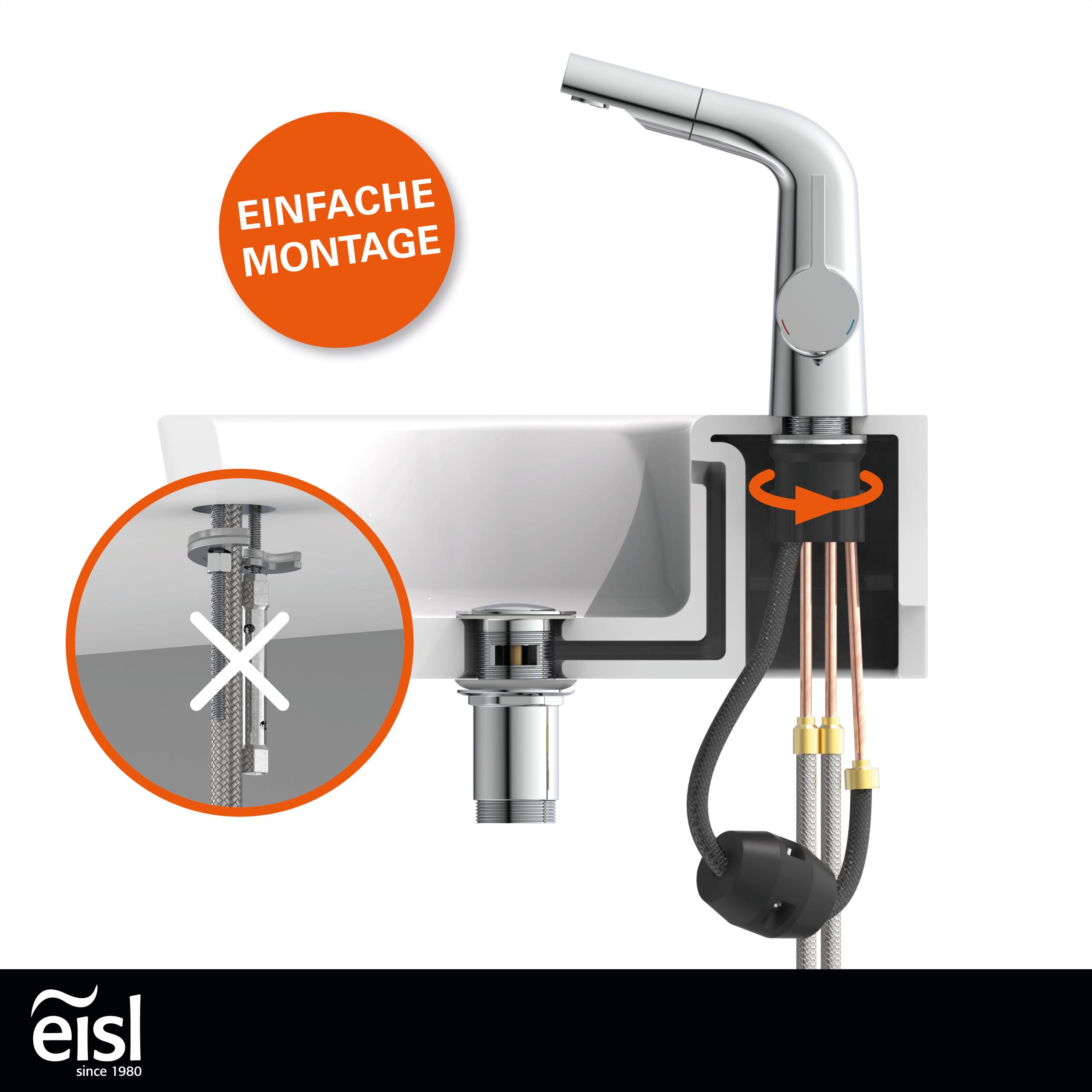 Eisl COOL Waschtischarmatur mit herausziehbarer Brause Chrom