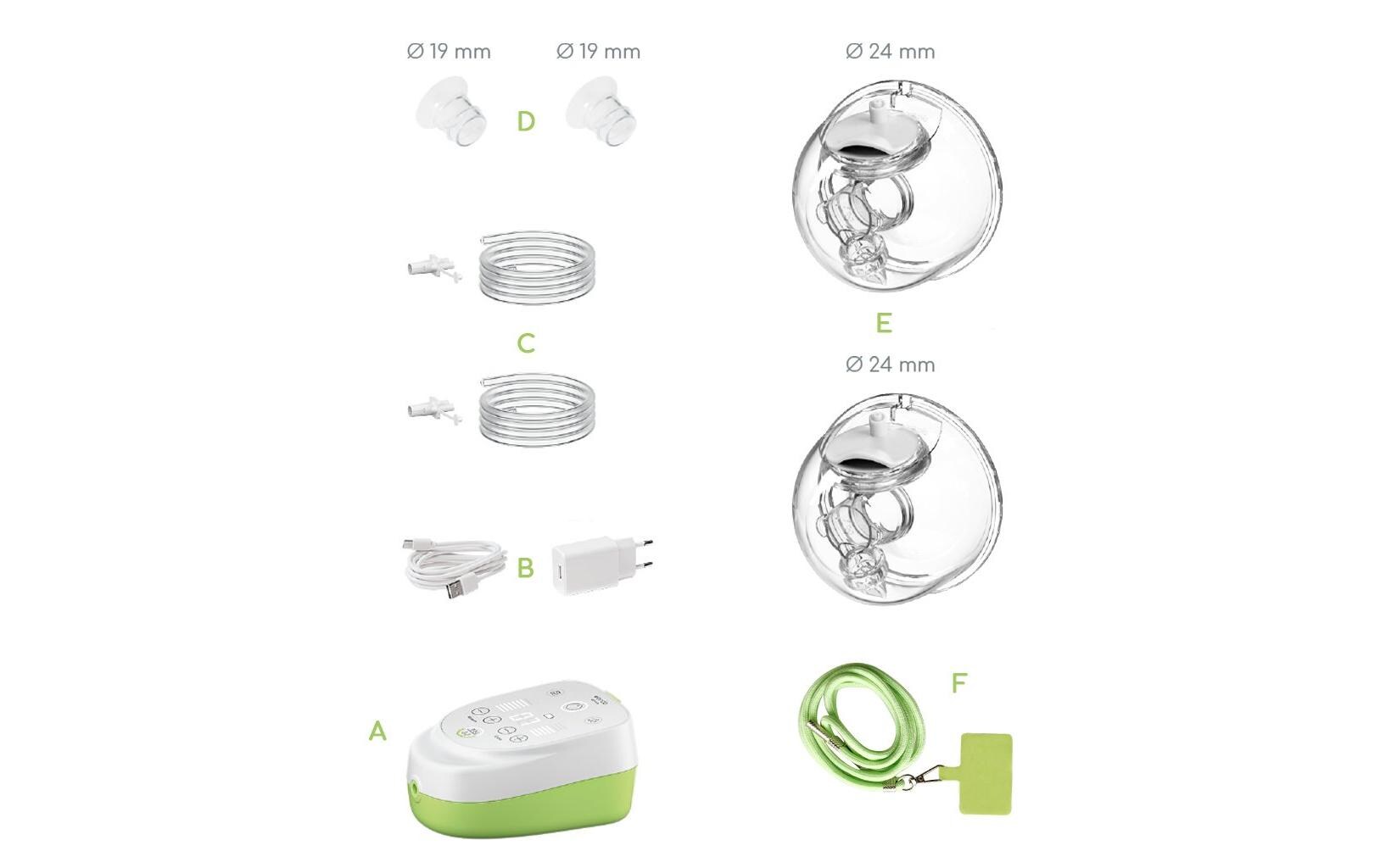 Milchpumpe Alyssa Hands-Free Elektrisch<br>Tragbare und freihändige Pumpe