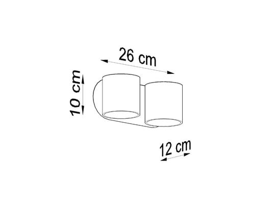 SOLLUX LIGHTING - Applique orbis 2 noir