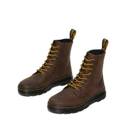 Dr. Martens Combs Crazy Horse Casual Støvler, Brown Crazy Horse, 45