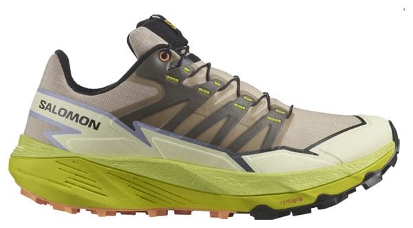 Chaussures de Trail Running Femme Salomon Thundercross Beige Jaune