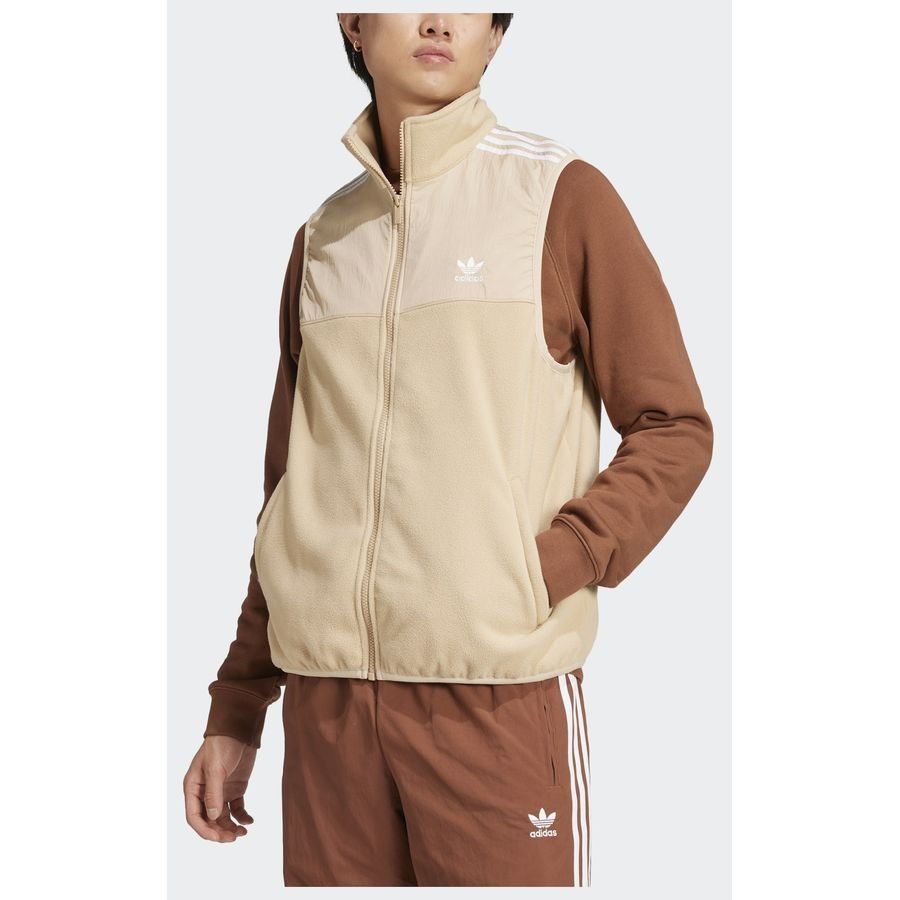 Adidas Original Veste sans manches micro-polaire Adicolor 3 bandes