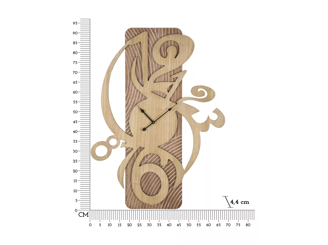 Horloge Murale wolly - Design Futuriste et Irrégulier, 70 x 4,4 x 93 cm