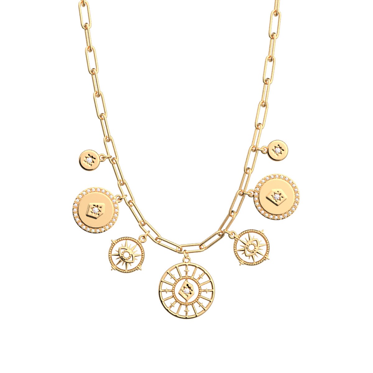 Collier Les Georgettes Astrale doré 16mmCollection Les Précieuses