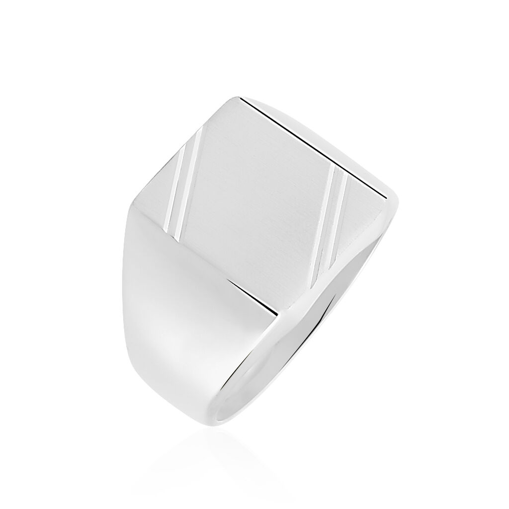 Chevalière Daniel Argent Blanc