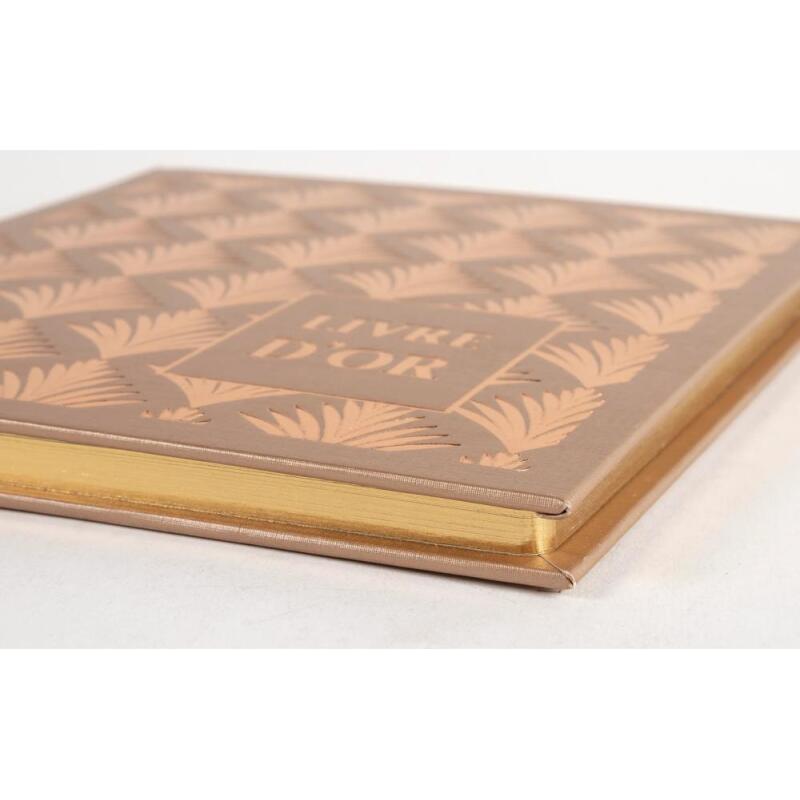 Livre d'or 140 pages tranche or - Format 21x19cm - PALMYRE