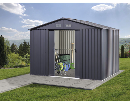 Tuinhuis met zadeldak II 301 x 238 cm antraciet
