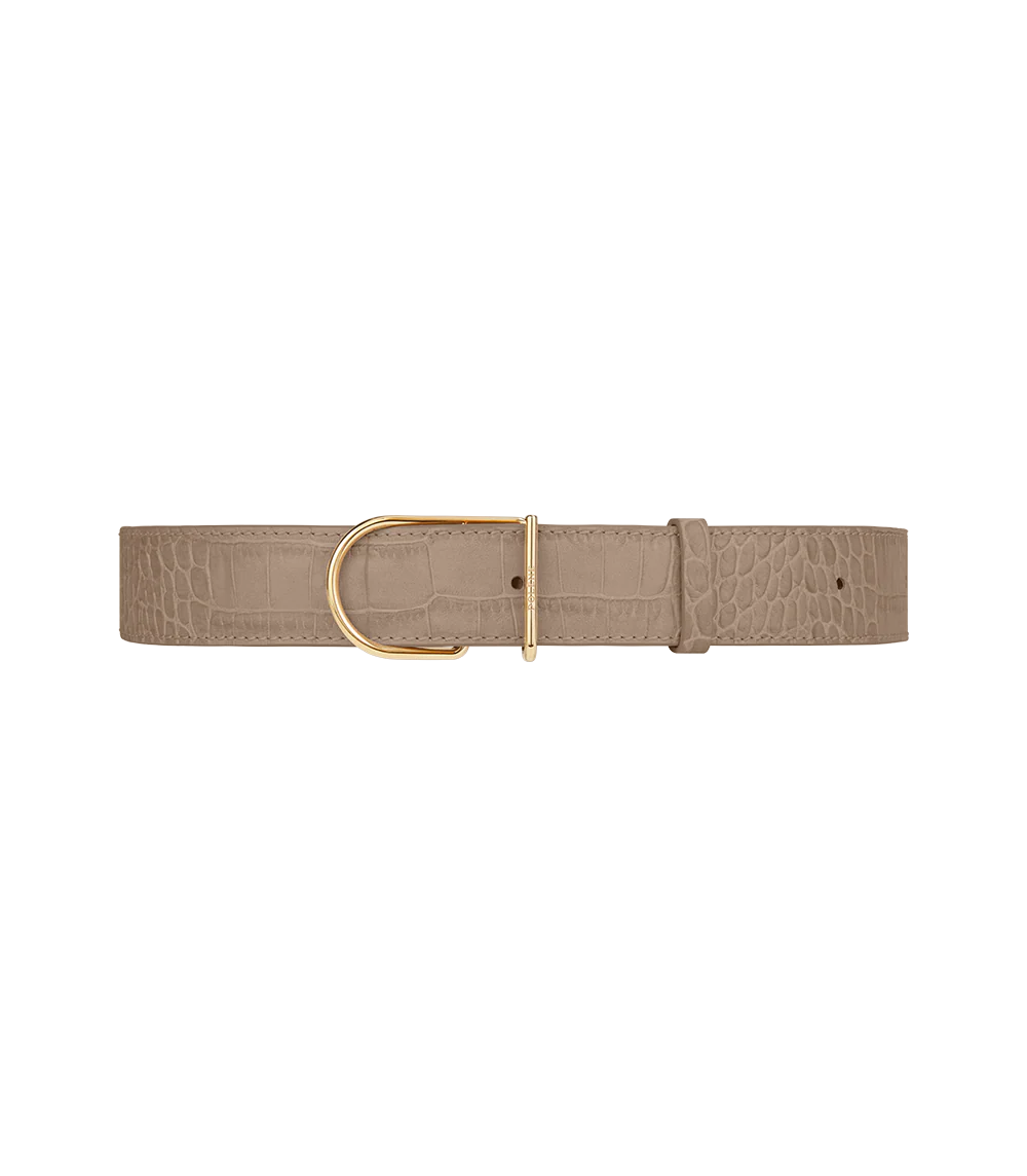 Ceinture Large Umi - Taupe Crocodile