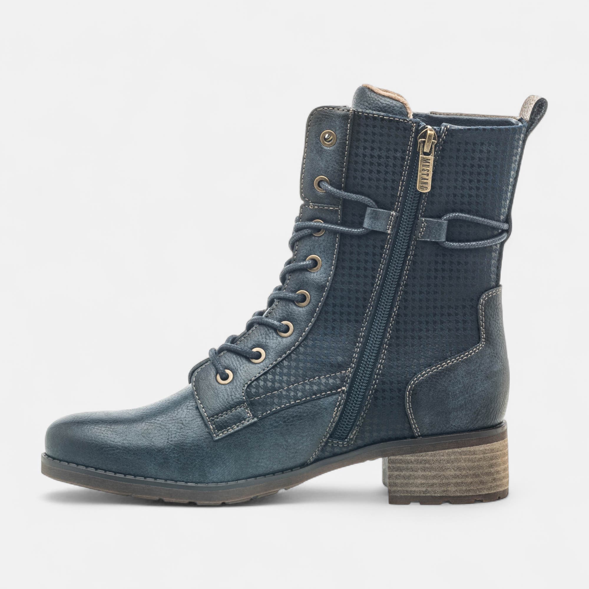 Bottines à lacets Femme bleu marine