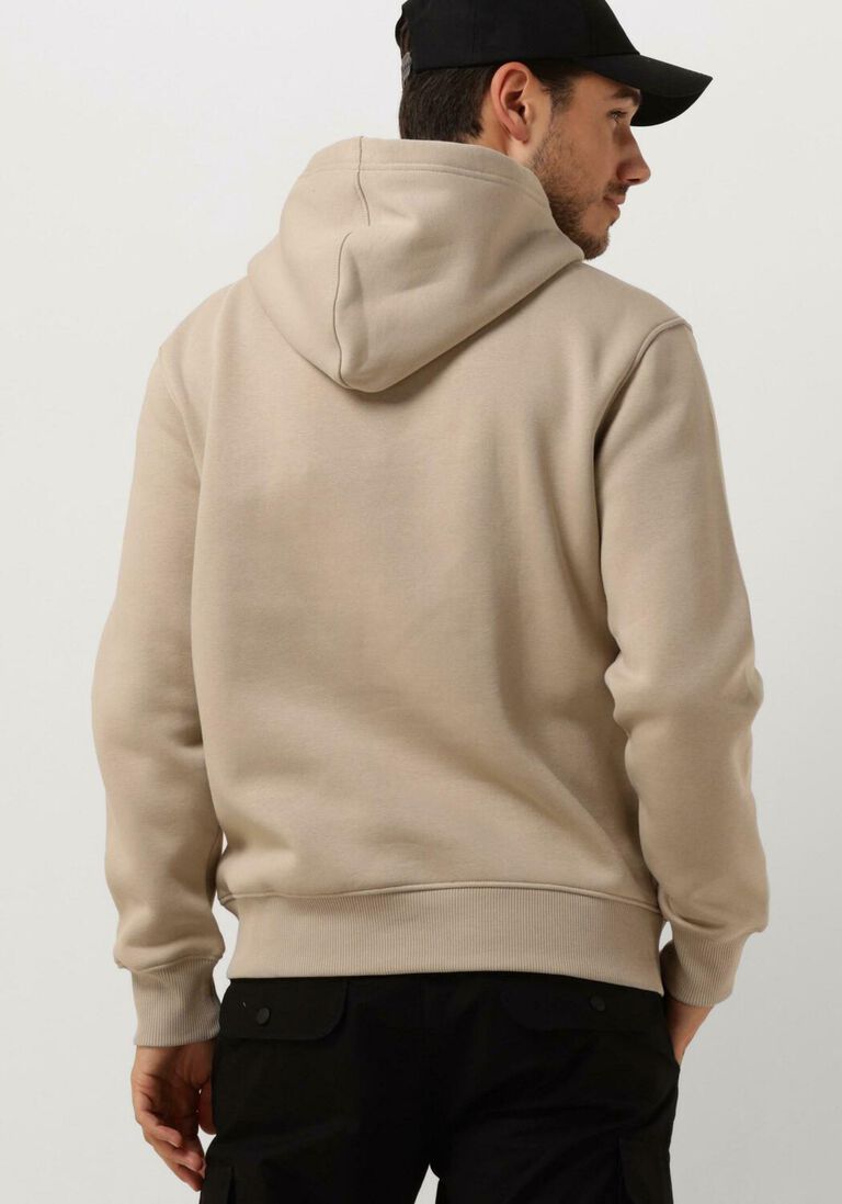 CALVIN KLEIN taupe calvin klein sweater monologo hoodie