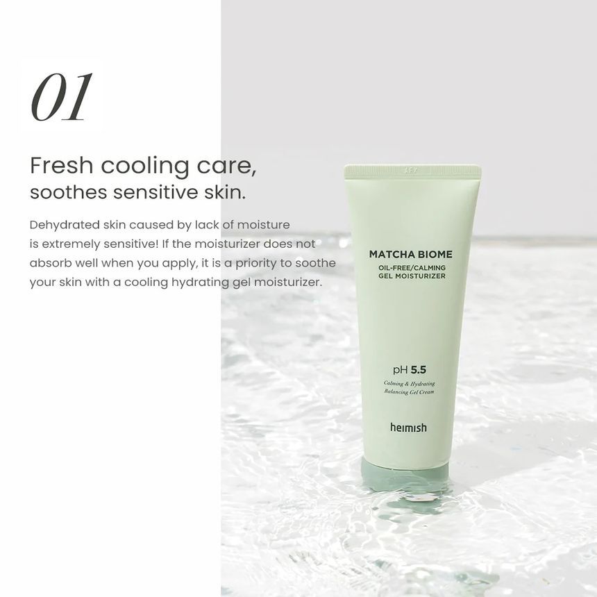 heimish - Matcha Biome olievrije kalmerende gel-moisturizer