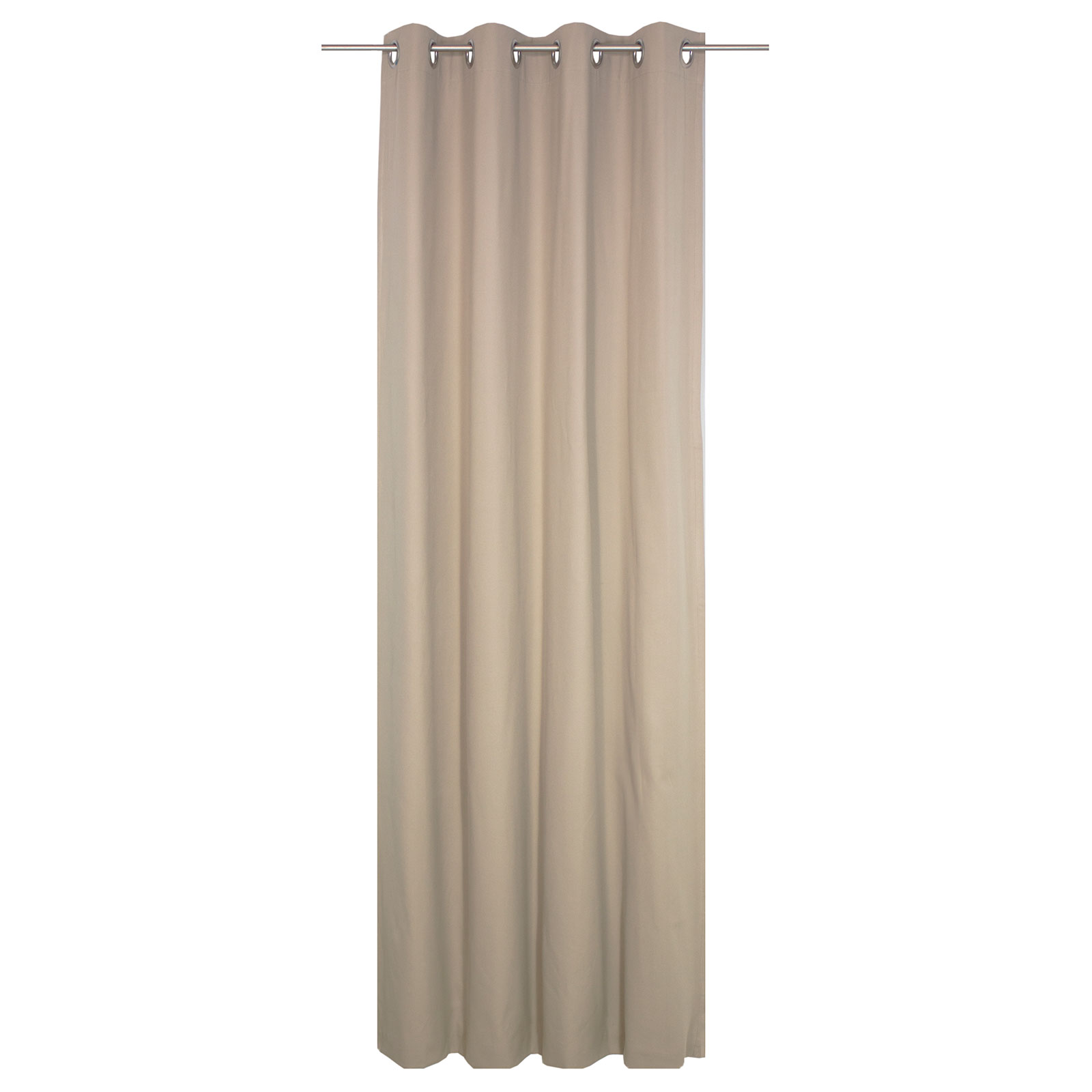 Ösenvorhang WIRTHNATUR - taupe - 2-lagig - 130x145 cm