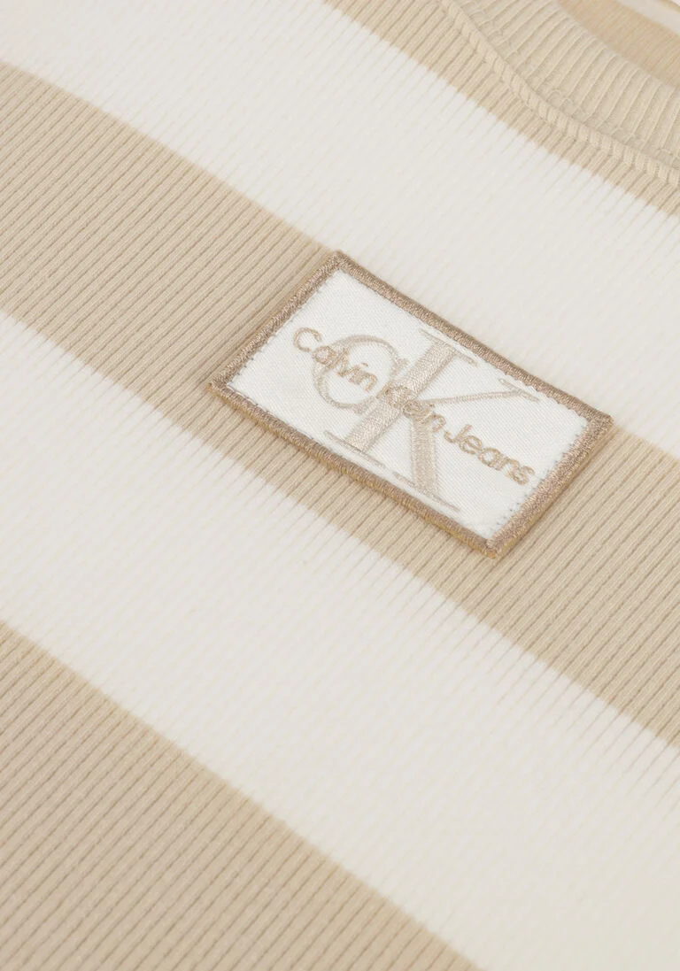 CALVIN KLEIN witte calvin klein t-shirt rib badge top
