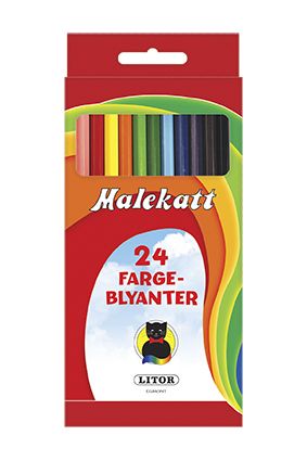 Tynne fargeblyanter 24pk