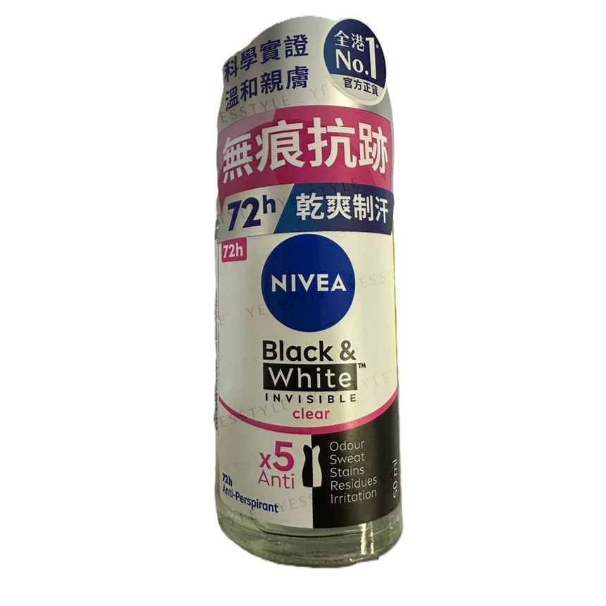 NIVEA - Zwart & Wit Invisible Roll On Clear