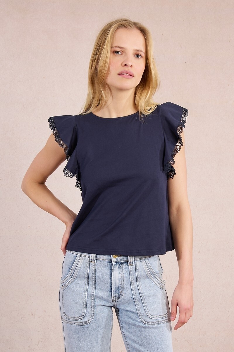 MOLLY BRACKEN<br>Camiseta de manga curta com gola redonda
