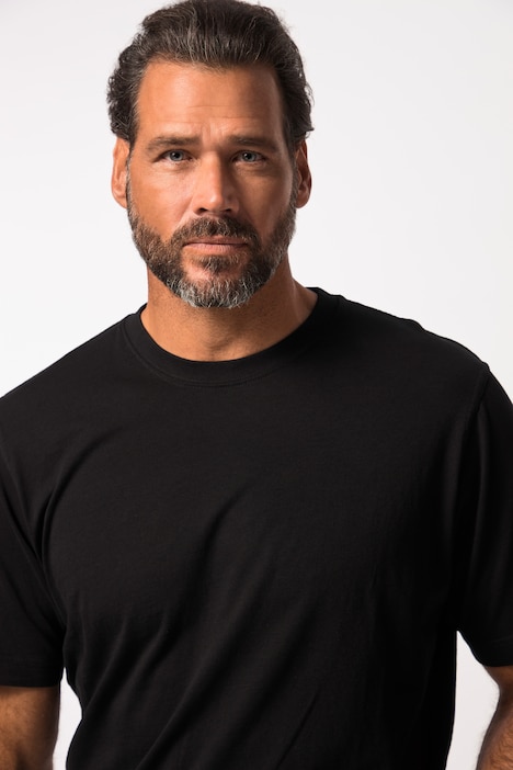 T-Shirt, Basic, Rundhals, gekämmte Baumwolle, bis 8XL