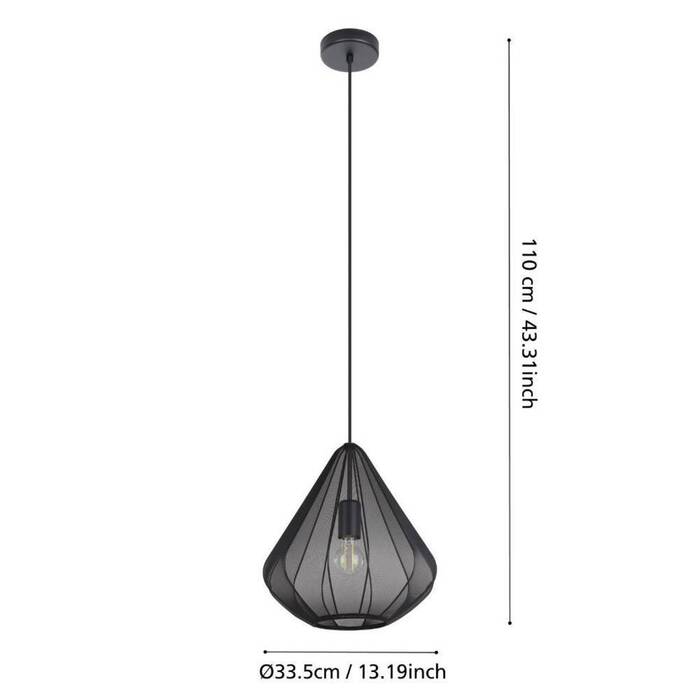 Eglo Dolwen pendel Ø33,5 cm sort