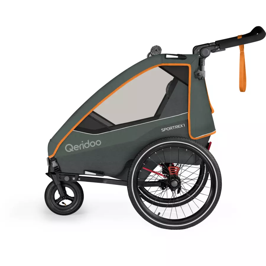 Qeridoo® Kinderfahrradanhänger Sportrex1 Limited Edition Forest Green