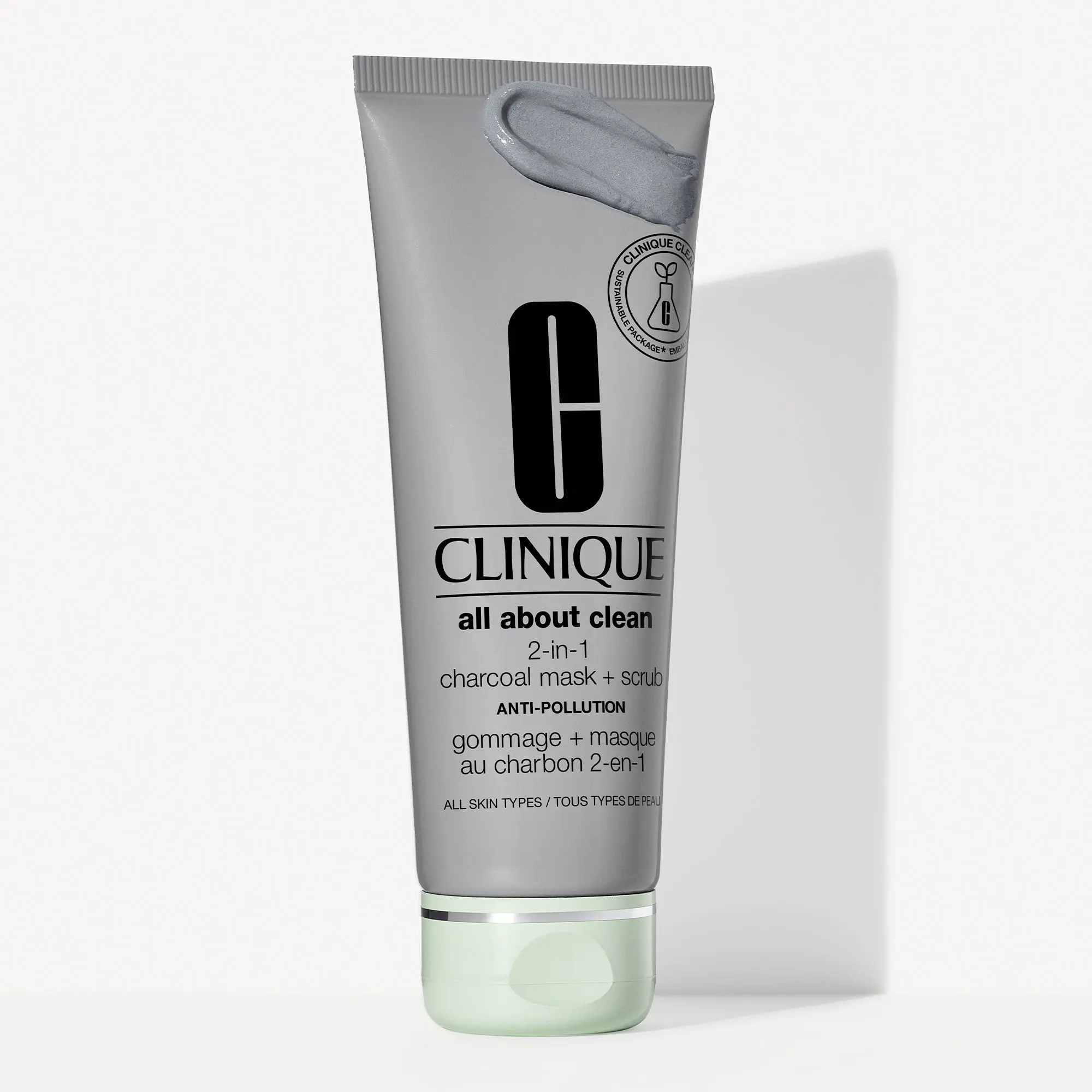 Clinique - ALL ABOUT CLEAN Gommage + Masque Au Charbon 2-en-1- Gommage et peeling