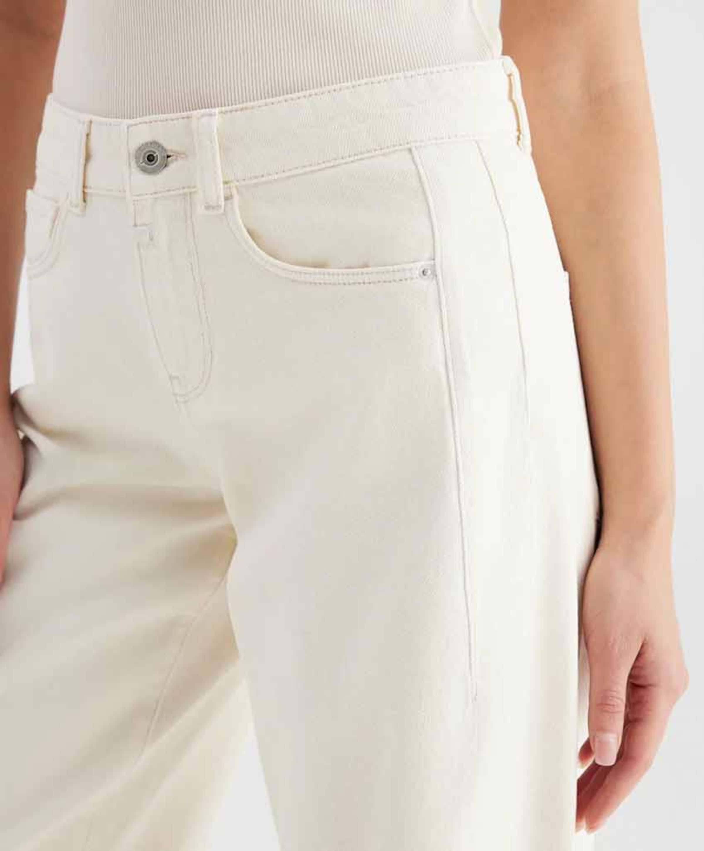 Cup of Joe Denim mid waist balloon jeans ecru