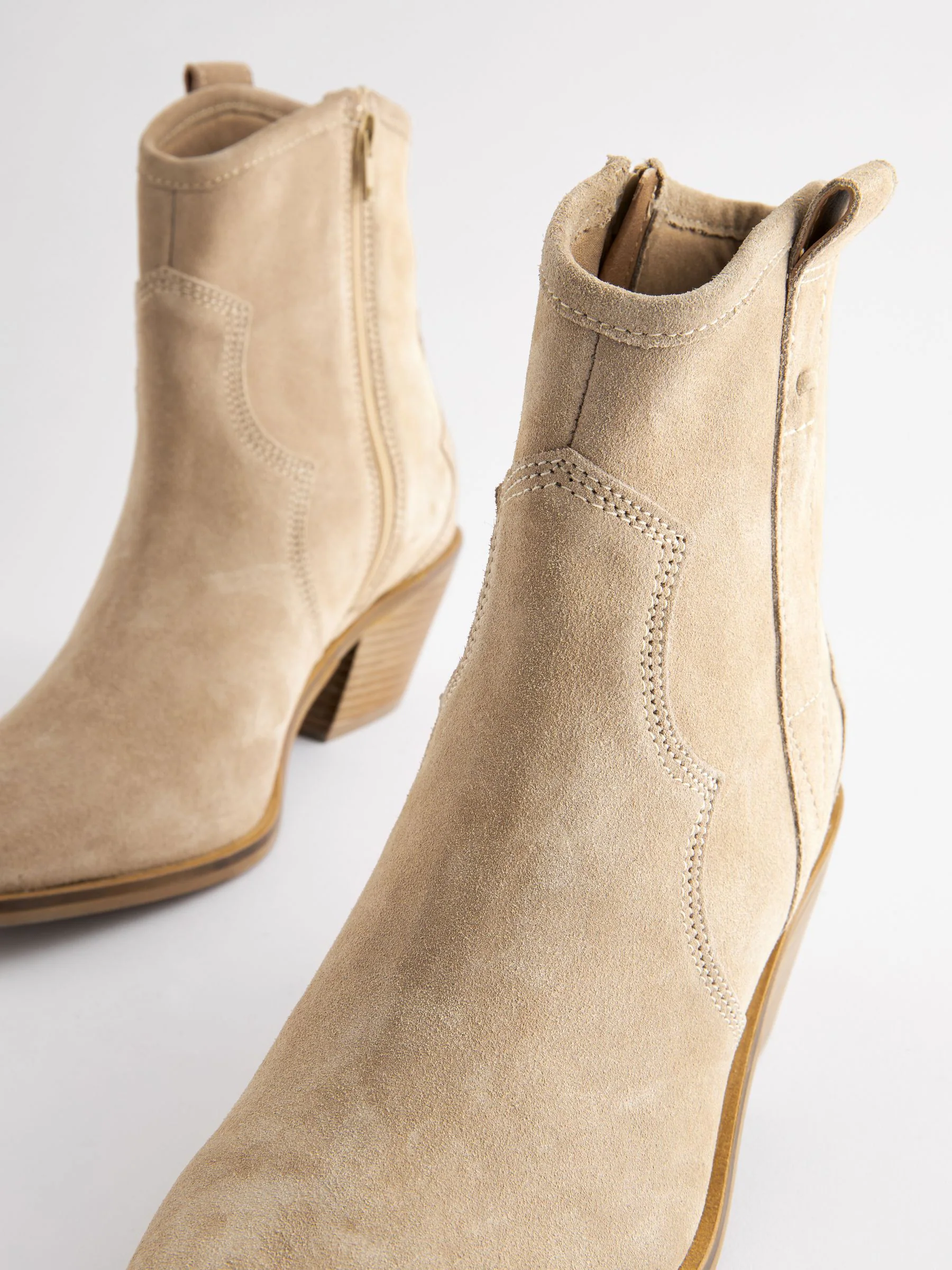 Neutraal - Leren cowboy Boots met enkelhoogte