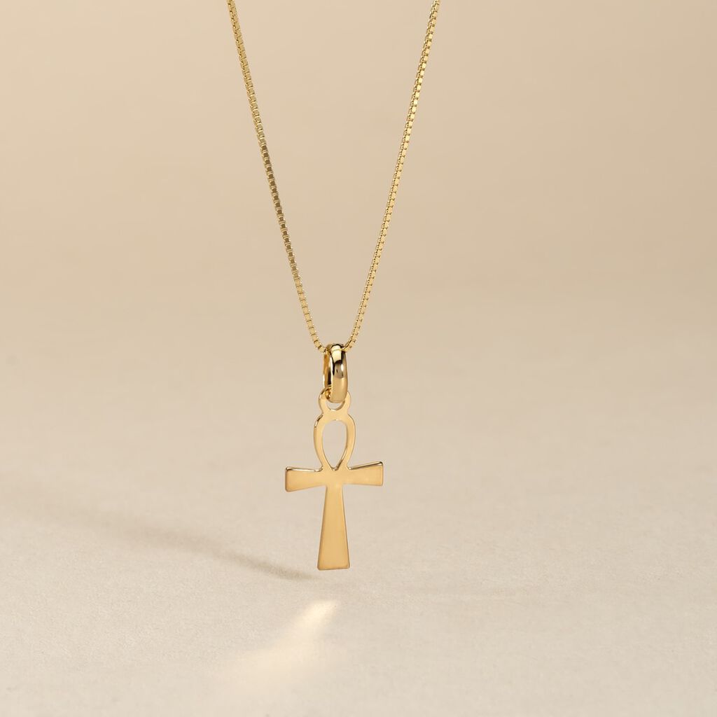 Pendentif Basilissa Croix De Vie Or Jaune