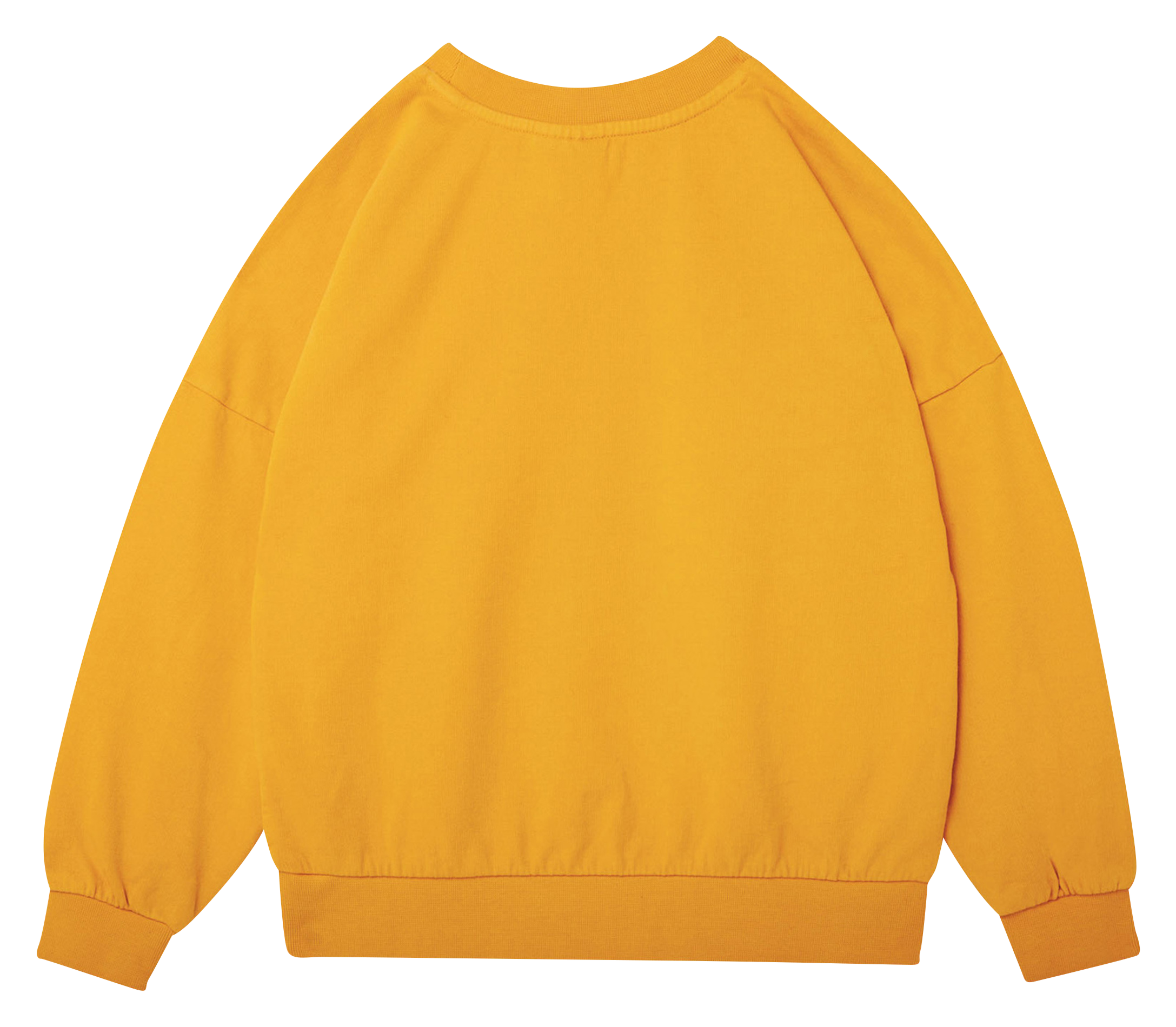 Sweat col rond imprimé en coton| Jaune