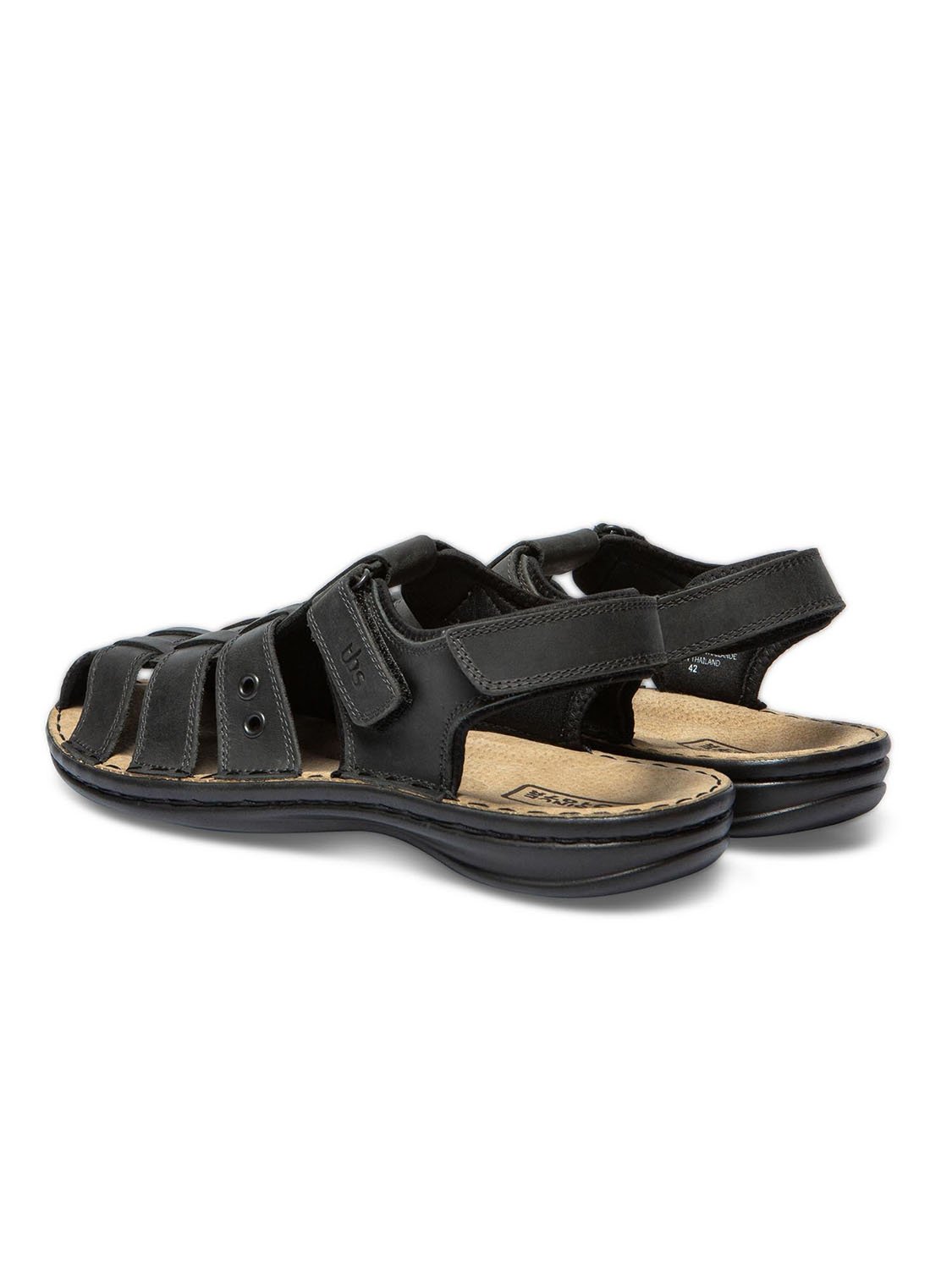 Sandales Homme Dessus Cuir Noir