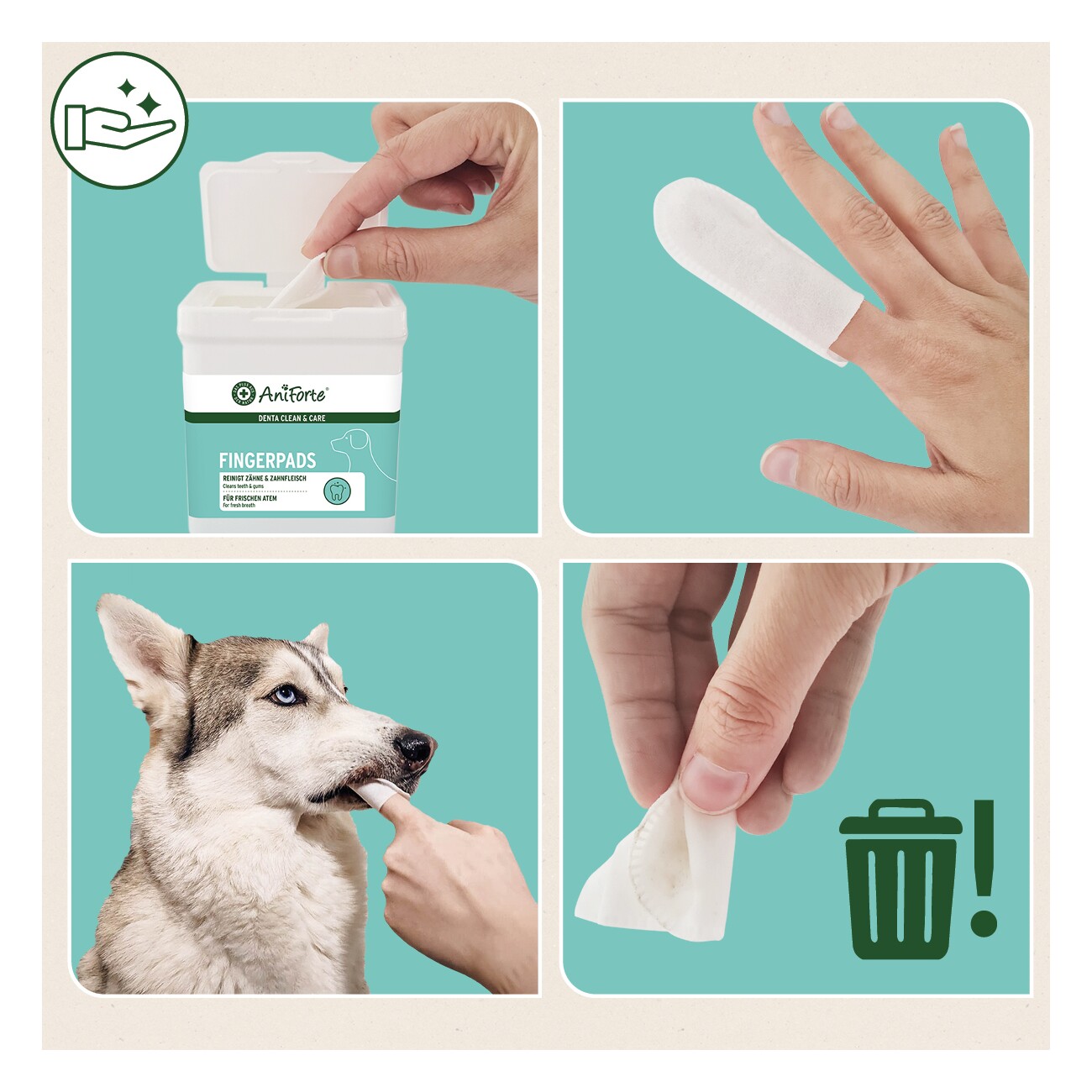 AniForte Zahnpflege Fingerpads 50 Stück