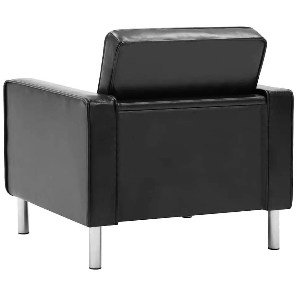 vidaXL Fauteuils kunstleer zwart