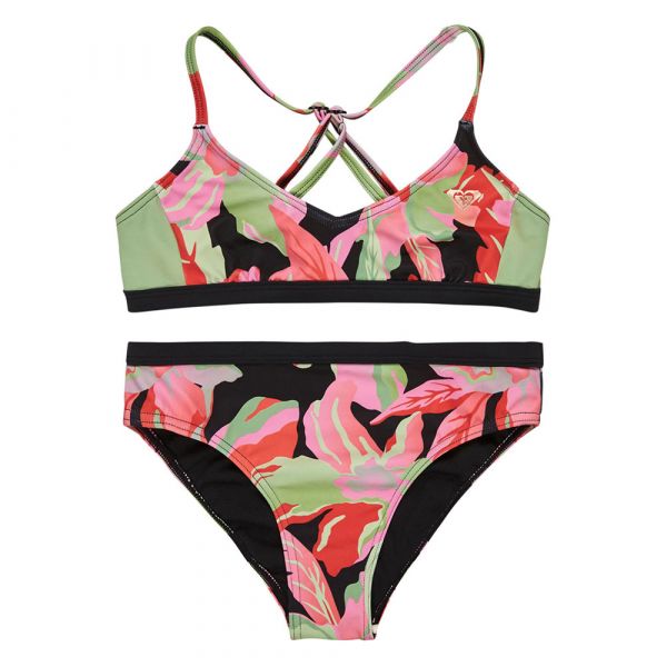 Roxy Biquíni Active Rg Athletic Tri Anthracite The Moves Floral 10 Anos