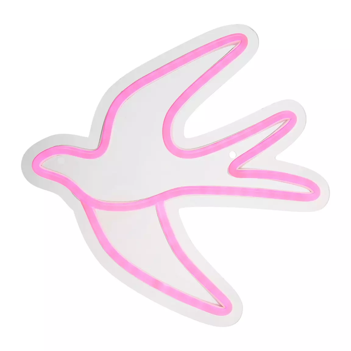 Enseigne lumineuse néon (H24,5 cm) Hirondelle Rose