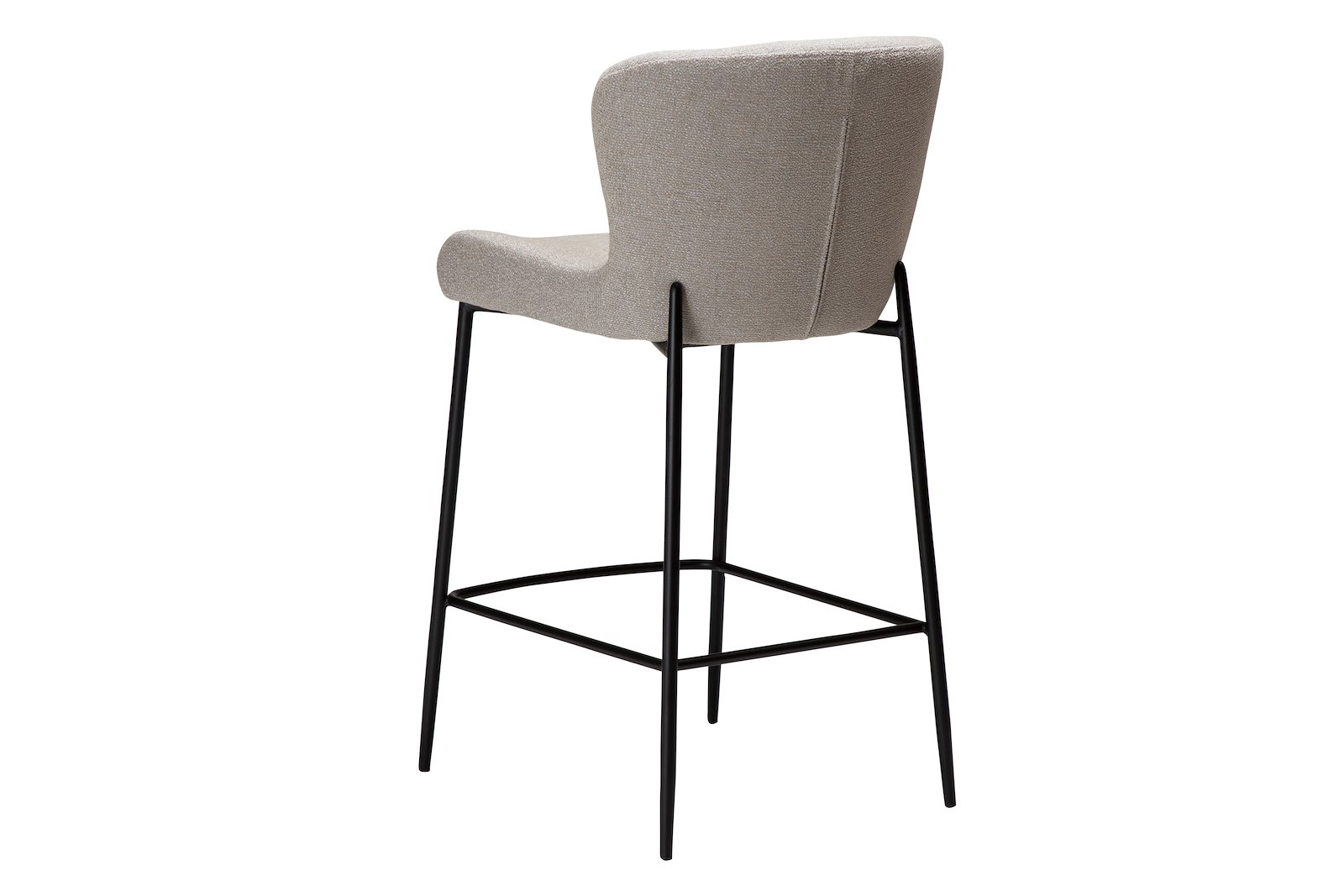 Glam counterstol Til kjøkkenøy eller lave barbord. Tekstil Bouclé Cashmere med sorte ben