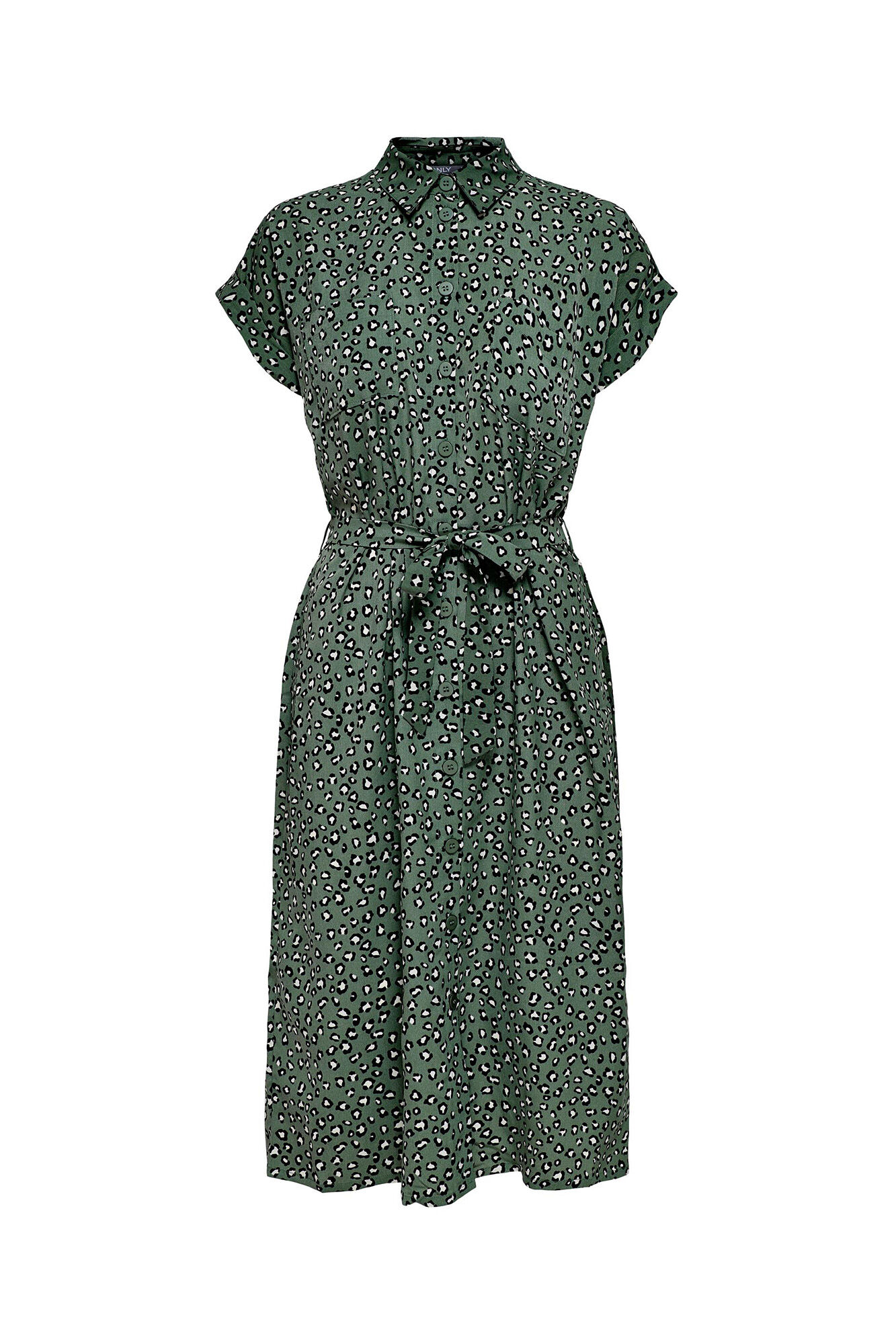 Vestido midi estilo camisa