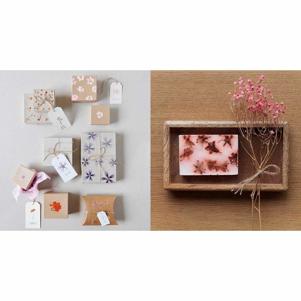 4 sets de bouquets séchés et pressés