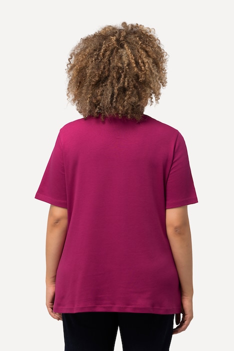 Shirt, doppellagige Vorderseite, Slim, Rundhals, Halbarm